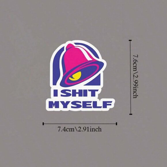 1pc I Myself Sticker Laptop Sticker Funny Workplace Funny Vinyl Sticker - Picture 3 of 3